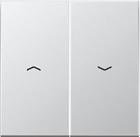 Лицевая панель Jung LS990 metal для 2-кл. выключателя жалюзи алюминий картинка